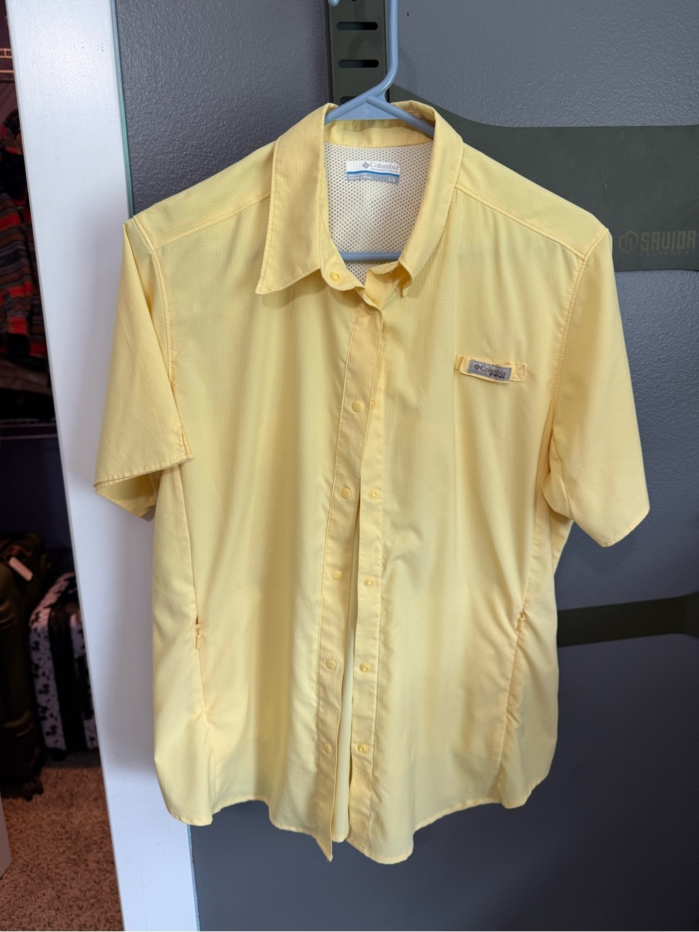 Columbia PFG Women’s Short-Sleeve Sun Shirt — Yellow